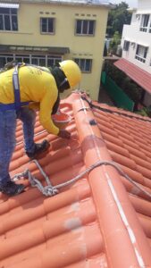 Roof Doctors waterproofing project in Singapore