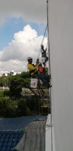 Waterproofing treatment works on external wall