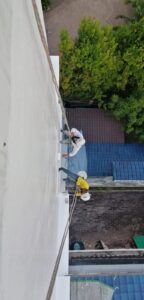 Waterproofing treatment works on external wall