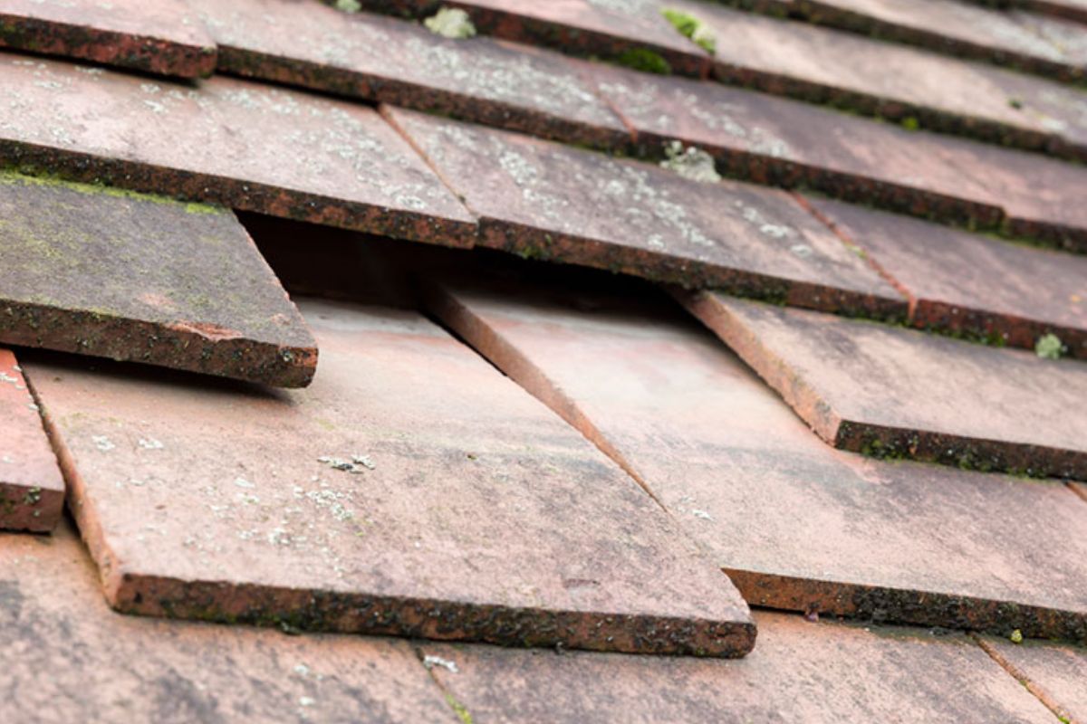 Missing roof tiles