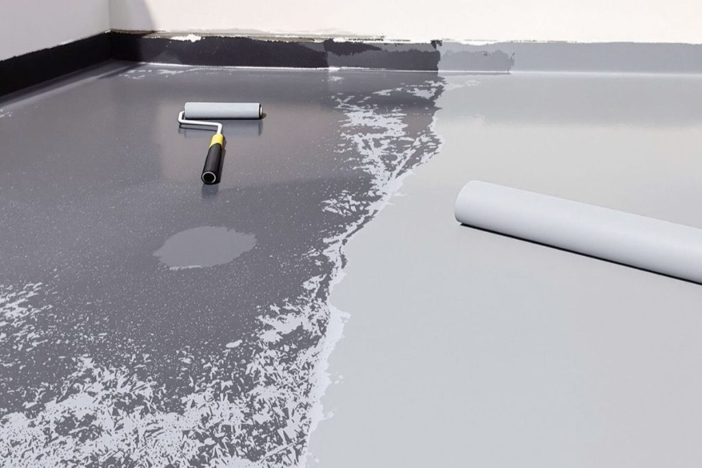 A thin surface coating versus a proper waterproofing membrane